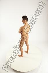 Nude Man White Muscular Short Blond Multi angles poses Realistic